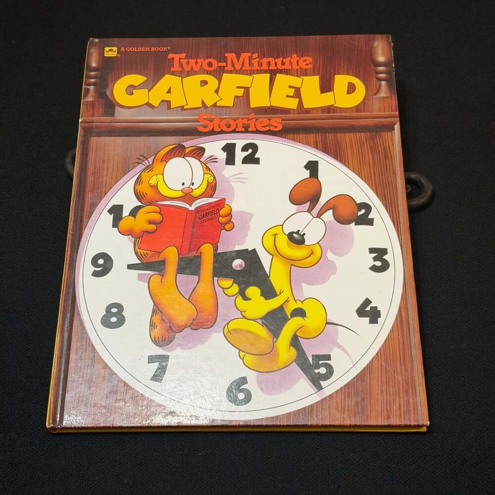 Two-Minute Garfield Stories Vintage 1991 Golden Book Hardcover